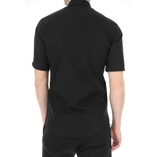 Koszula męska Dsquared2 czarna z krótkimi rękawami 