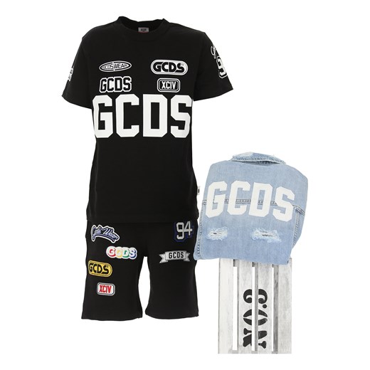 GCDS Koszulka Dziecięca dla Chłopców Na Wyprzedaży, czarny, Bawełna, 2019, 10Y 4Y