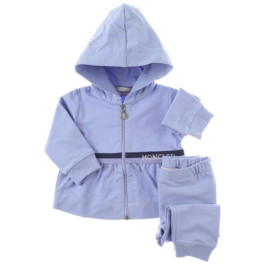 Odzież dla niemowląt Moncler niebieska dla dziewczynki 