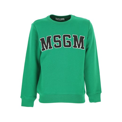 Bluza chłopięca zielona Msgm z napisem 