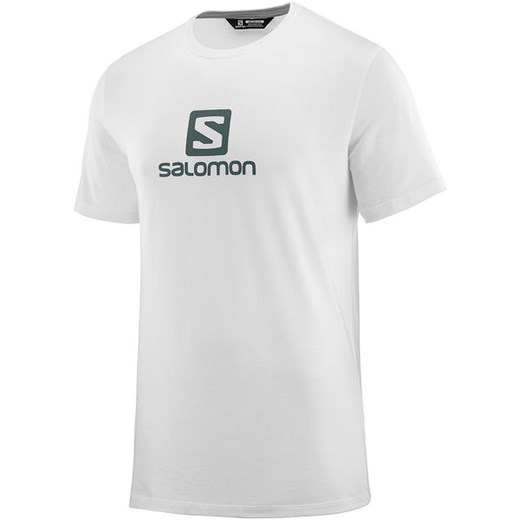 Koszulka sportowa biała Salomon z napisem 