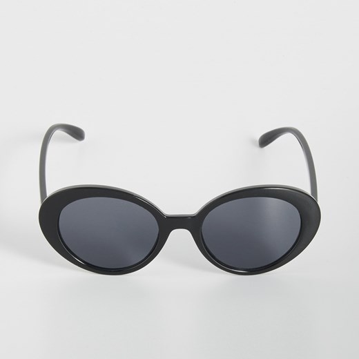 Sinsay - Okulary przeciwsłoneczne retro - Czarny  Sinsay One Size 