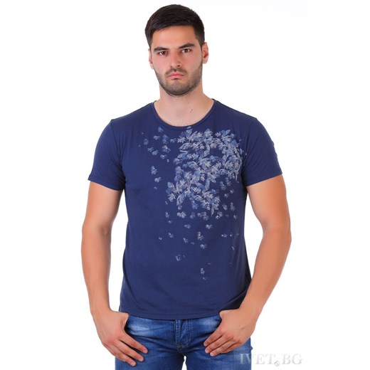 T-shirt męski Ivet.pl w abstrakcyjne wzory 