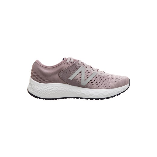 Buty sportowe damskie New Balance do biegania bez wzorów płaskie różowe sznurowane 