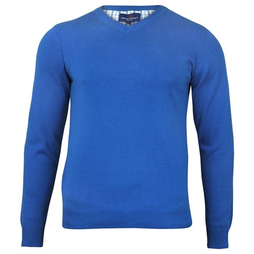 Sweter męski niebieski Adriano Guinari z bawełny 