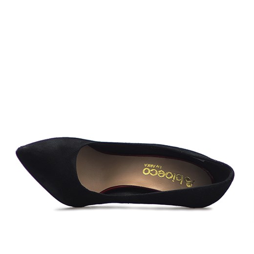 Czółenka Arka BI5043/0026+0433 Czarne/Bordo zamsz