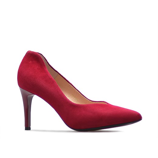 Czółenka Sala 9225/1432 Czerwone zamsz ze sklepu Arturo-obuwie w kategorii Czółenka - zdjęcie 63983866