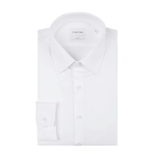 Koszula biznesowa o kroju slim fit z dodatkiem streczu Calvin Klein  38 Peek&Cloppenburg 