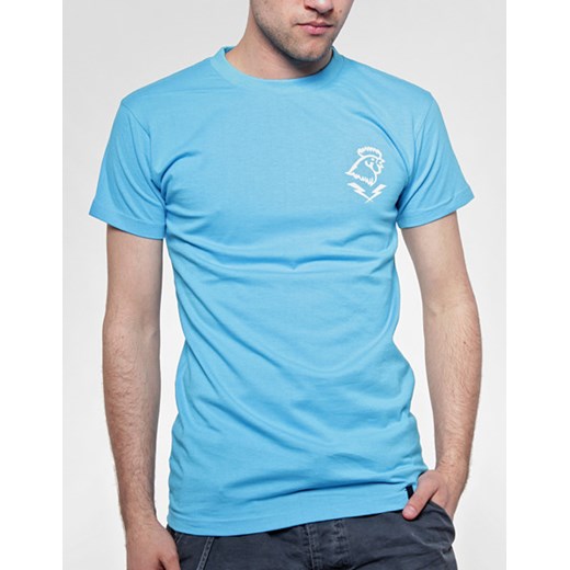 T-shirt męski niebieski Fenix z krótkim rękawem 