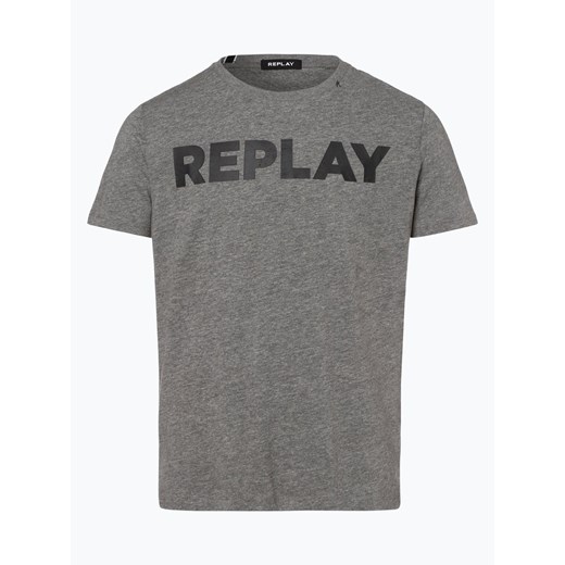 Replay - T-shirt męski, szary  Replay XL vangraaf