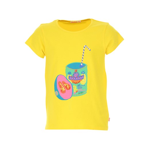 Billieblush Koszulka Dziecięca dla Dziewczynek, żółty, Bawełna, 2019, 10Y 12Y 2Y 4Y 6Y 8Y  Billieblush 2Y RAFFAELLO NETWORK