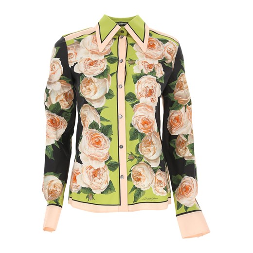 Koszula damska Dolce & Gabbana z długimi rękawami w kwiaty w Koszula damska Dolce & Gabbana w Domodi