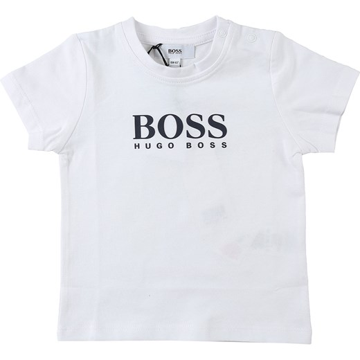 Hugo Boss Koszulka Niemowlęca dla Chłopców, biały, Bawełna, 2019, 12M 18M 2Y 3Y 6M 9M  Hugo Boss 6M RAFFAELLO NETWORK