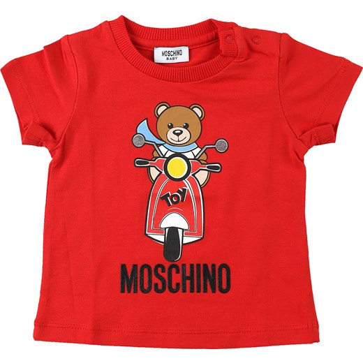 Moschino Koszulka Niemowlęca dla Chłopców, czerwony, Bawełna, 2019, 24M 2Y 3Y 6M 9M  Moschino 3Y RAFFAELLO NETWORK