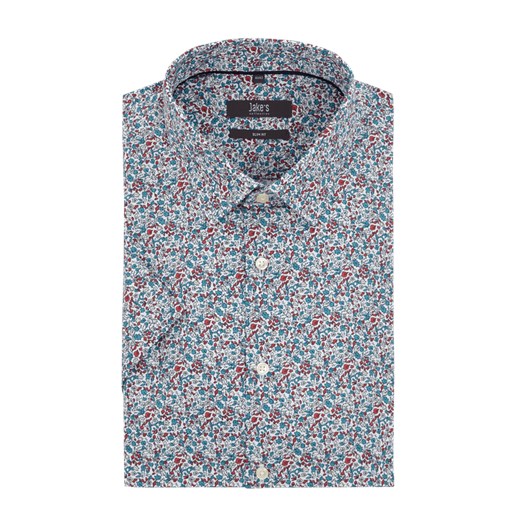 Koszula biznesowa o kroju slim fit ze wzorem w drobne kwiaty  Jake*s 43/44 Peek&Cloppenburg 