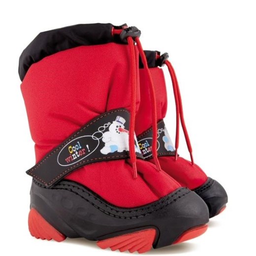 Buty zimowe dziecięce czerwone Demar śniegowce 