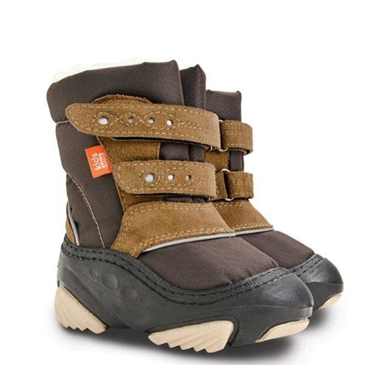 Buty zimowe dziecięce Demar brązowe śniegowce na zimę