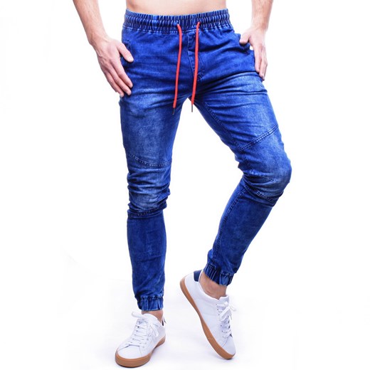 Spodnie męskie joggery jeansowe Recea