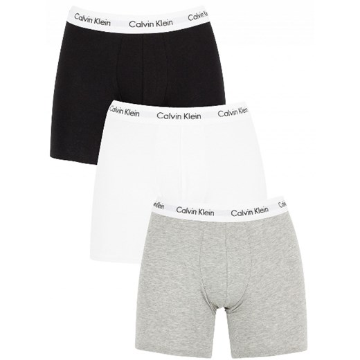 Calvin Klein Komplet bokserek Cotton Stretch 3P Boxer Brief NB1770A-MP1 Black,White,Grey Heather (rozmiar L) , BEZPŁATNY ODBIÓR: WROCŁAW!