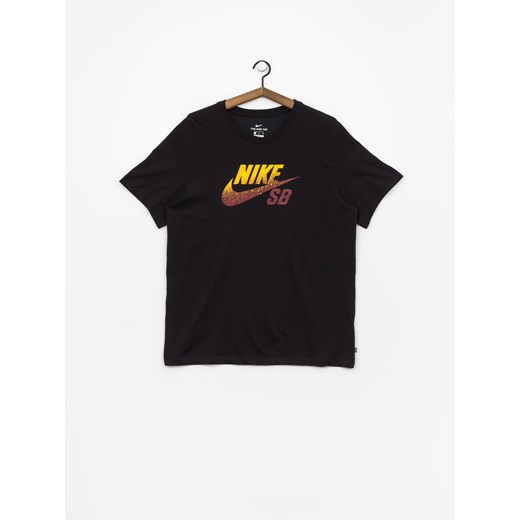 T-shirt męski Nike czarny z poliestru 