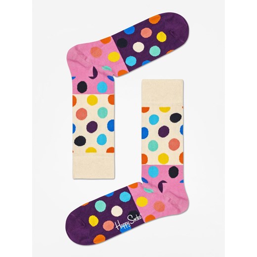 Skarpetki Happy Socks Big Dot Block (sand/pink/purple)