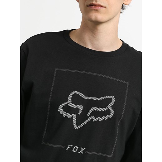 T-shirt męski czarny Fox z długim rękawem 