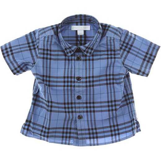 Burberry Koszule Niemowlęce dla Chłopców, niebieski (Dusty Blue), Bawełna, 2019, 12M 18M 2Y 6M Burberry  2Y RAFFAELLO NETWORK