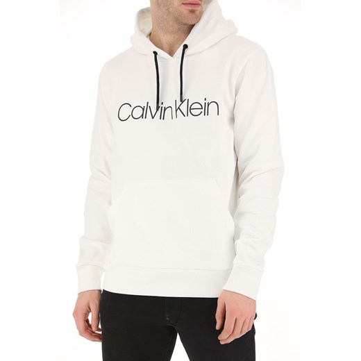 Calvin Klein Bluza dla Mężczyzn, biały, Bawełna, 2019, L M S XL Calvin Klein  L RAFFAELLO NETWORK