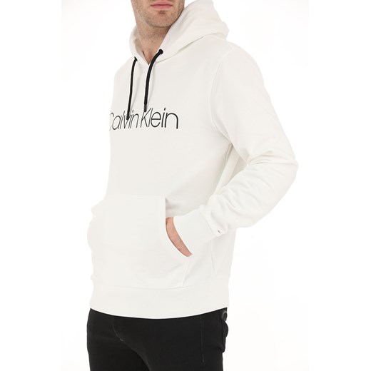 Calvin Klein Bluza dla Mężczyzn, biały, Bawełna, 2019, L M S XL Calvin Klein  S RAFFAELLO NETWORK