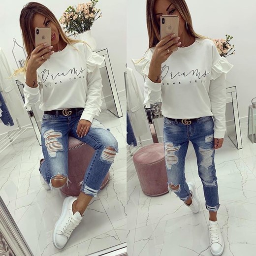 BLUZA DREAMS COME TRUE CREAM chicaca