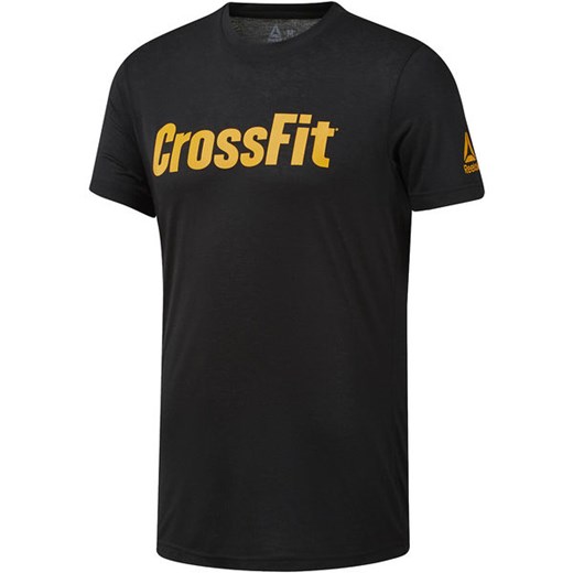 Koszulka męska CrossFit Forging Elite Fitness Graphic Reebok (black/semi solar gold)  Reebok Fitness L SPORT-SHOP.pl okazja 