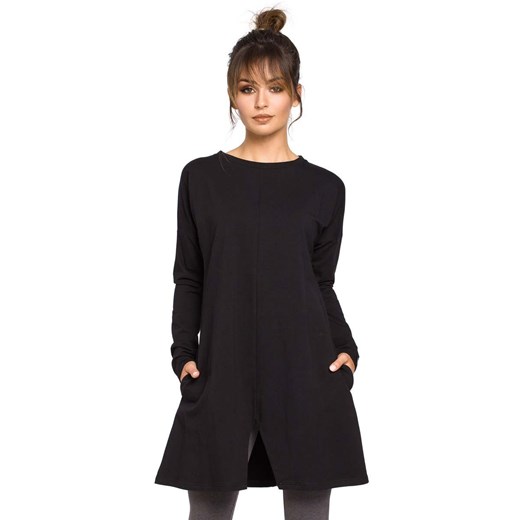 Czarna Tunika Dresowa Trapezowa Moe S/M Coco-fashion.pl