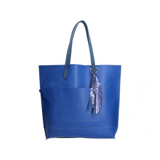 Shopper bag niebieska Chiara Design mieszcząca a6 