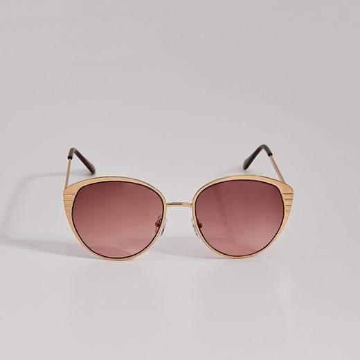 Mohito - Okulary przeciwsłoneczne w stylu retro - Złoty Mohito  One Size 