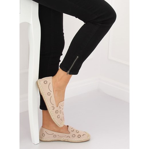 Espadryle beżowe czarne 9023 BEIGE   39 MojBut.pl