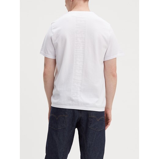 T-shirt męski Levi's bez wzorów biały z krótkimi rękawami 