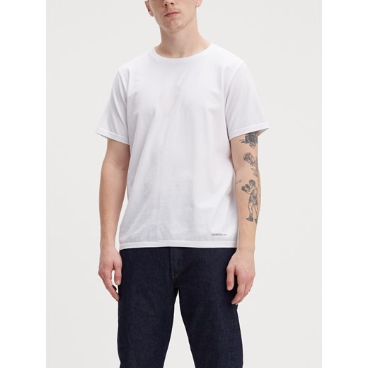 T-shirt męski Levi's biały z krótkimi rękawami bez wzorów wiosenny 