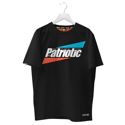 T-shirt męski Patriotic z krótkimi rękawami jesienny żakardowy 