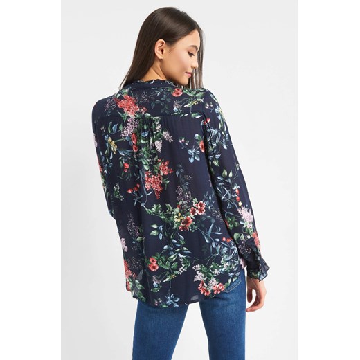 Koszula damska ORSAY w kwiaty z długimi rękawami z kołnierzykiem 