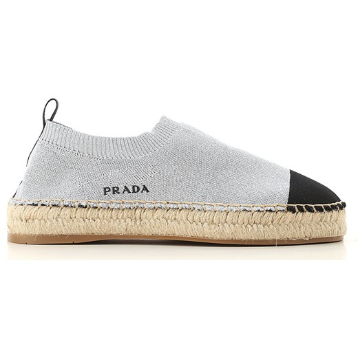 Prada Buty wsuwane dla Kobiet, srebrny, Tkanina, 2019, 36 36.5 37 37.5 38 38.5 39 39.5 40 Prada 36 RAFFAELLO NETWORK
