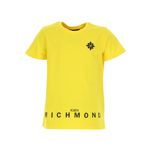 T-shirt chłopięce Richmond żółty z krótkim rękawem 