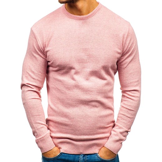 Sweter męski różowy Bolf 6001 Denley  XL okazyjna cena  