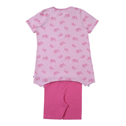 Różowa piżama dziecięce Schiesser z nadrukami 
