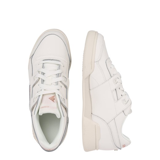 Buty sportowe damskie białe Reebok Classic sneakersy młodzieżowe sznurowane płaskie bez wzorów skórzane 