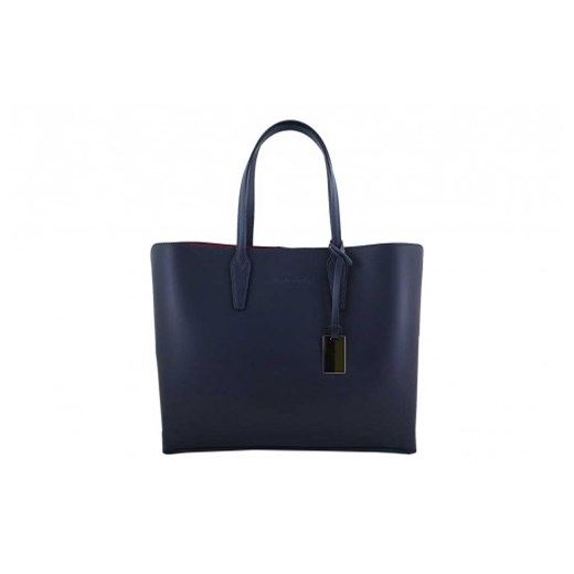 Shopper bag Barberini`s elegancka skórzana bez dodatków matowa 