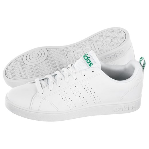 Buty sportowe męskie Adidas białe ze skóry ekologicznej młodzieżowe sznurowane 