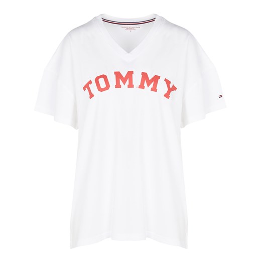 Tommy Hilfiger biała oversize koszulka VN Tee SS Print z logiem  Tommy Hilfiger XS Differenta.pl