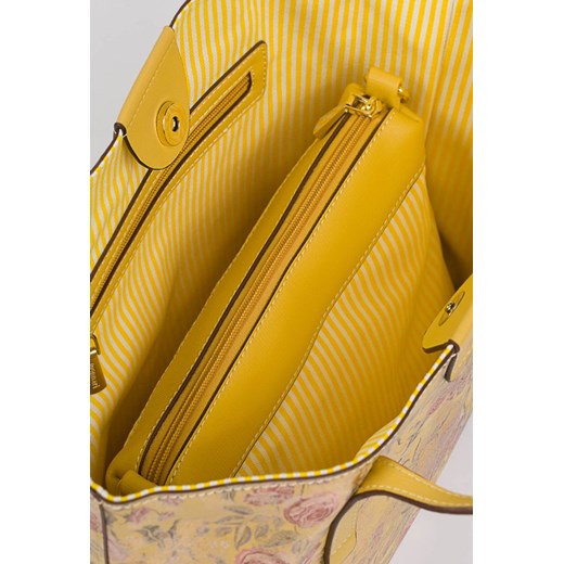 Shopper bag żółta Monnari ze skóry ekologicznej na ramię młodzieżowa 