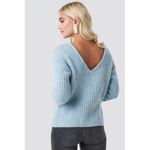 Sweter damski Na-kd Trend bez wzorów na zimę 