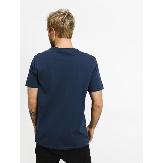 T-shirt męski niebieski Rvca w stylu młodzieżowym z napisami 